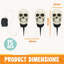 3 pièces d'Halloween squelettes illuminés