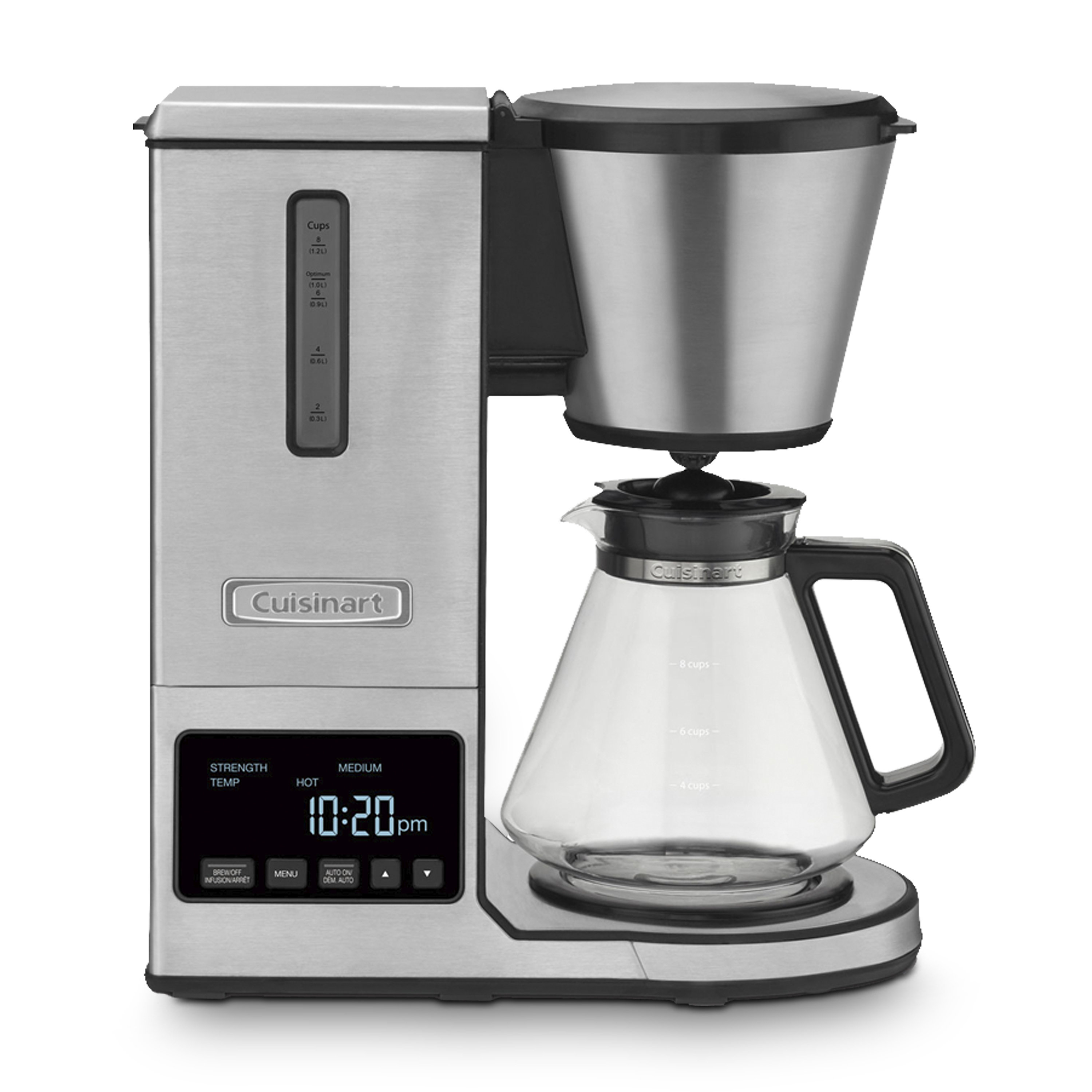 Hamilton Beach - Convenient Craft 8-Cup Automatic or Manual Pour-Over Coffee Maker - White