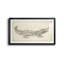Croquis de crocodile - reproduction encadrée de qualité supérieure - prête à être accrochée-1145187741-1145187742