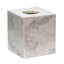 Couvercle de boîte à mouchoirs rectangulaire en marbre blanc fini à la main Timeless, accessoire de meuble-lavabo classique en pierre