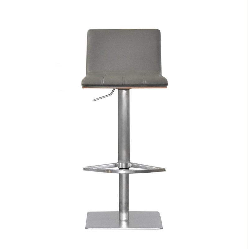 Tabouret de bar pivotant à hauteur ajustable Gruenwald, Gris