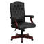  Fauteuil de direction pivotant à dossier haut capitonné et accoudoirs style campagnard-125737306