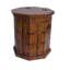Themis Solid Wood Drum End Table