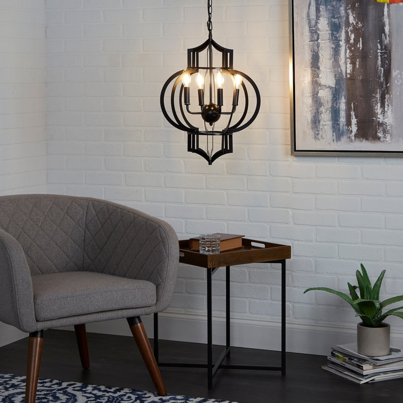 Luminaire suspendu sphère 4 lumières Westerham