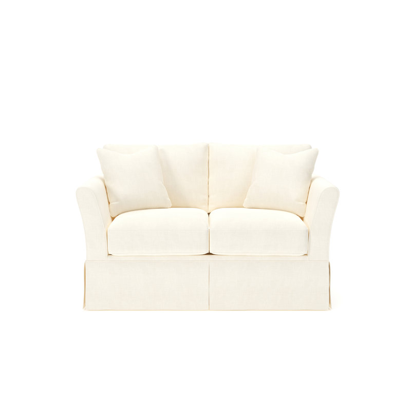 Causeuse rembourrée 63 po Shelby, Chenille Crypton® neige Nomad