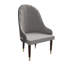 Chaise d'appoint rembourrée en cuir avec dossier incurvé Simoneau-233060874