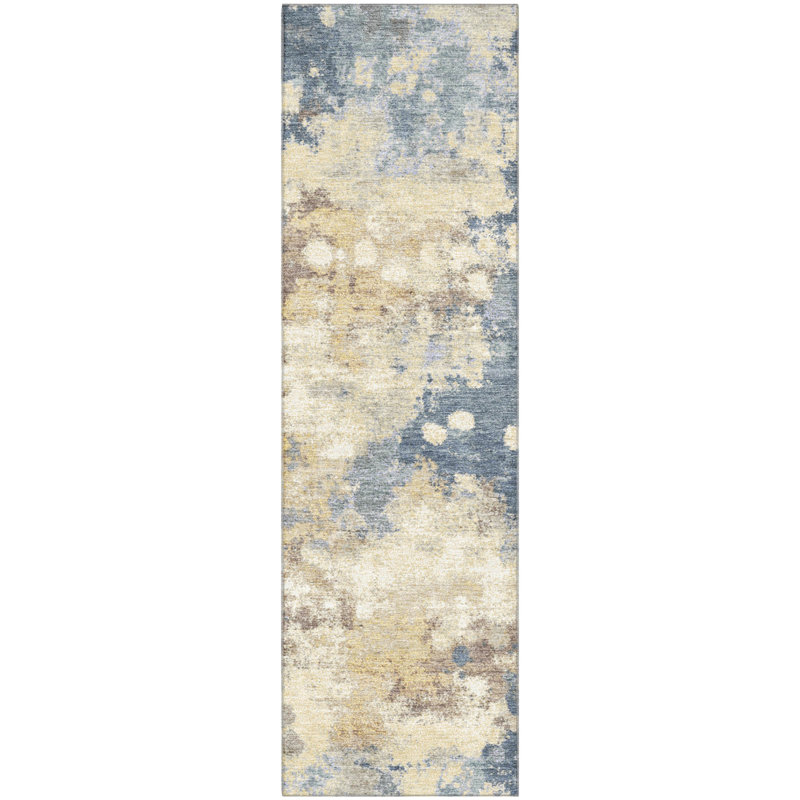 Premium Machine Washable Mouton Abstract Rug, Runner 2'3" x 7'6"
