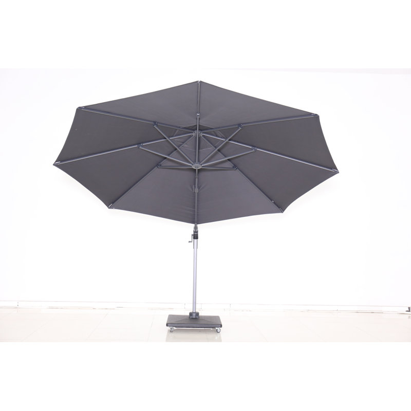 Iris 355cm Cantilever Parasol, Royal Grey, Dark Grey