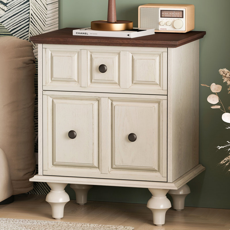 Armoire de chevet 20,47 po, Blanc