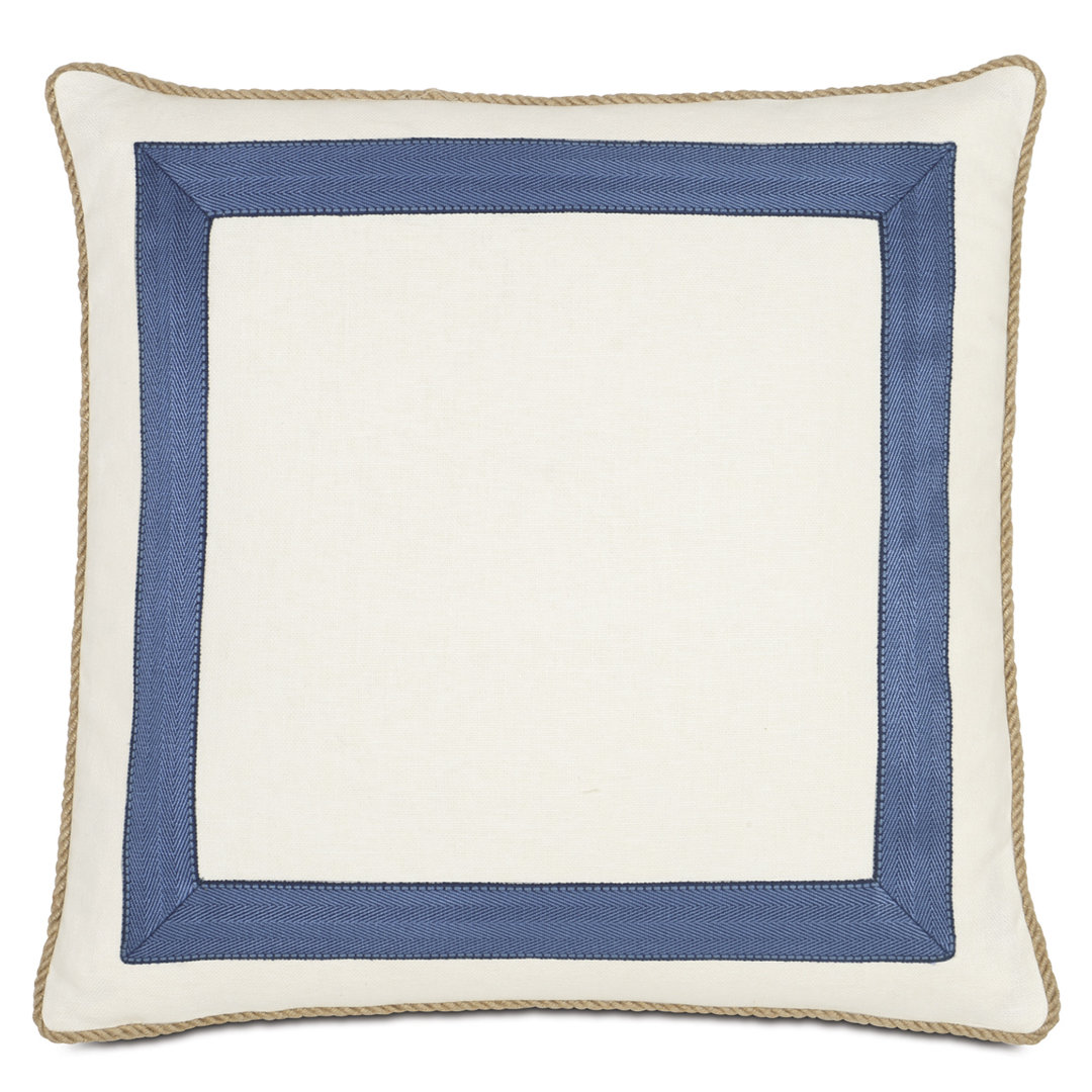 Maritime Appliqued Linen Throw Pillow Eastern Accents