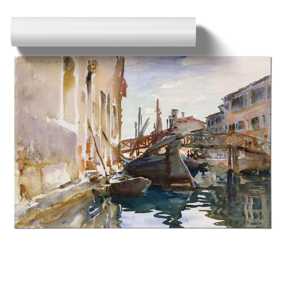 Boats in Giudecca by John Singer Sargent - Frameless Print