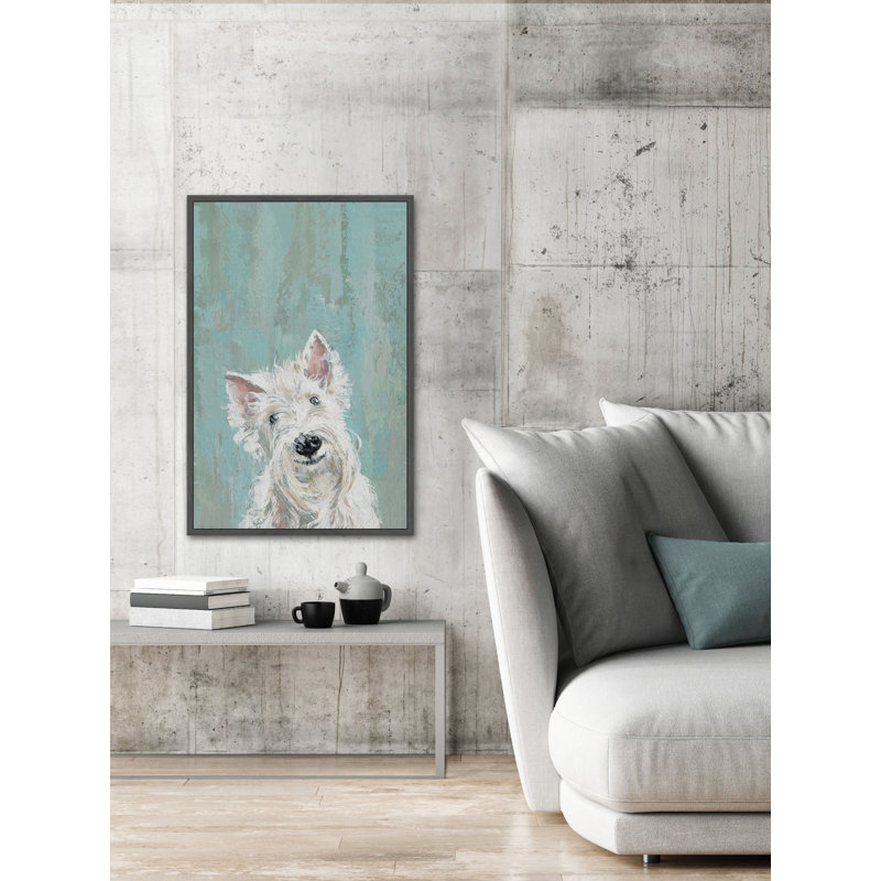 «Furry Dog», reproduction encadrée sur toile, H 18 po x l 12 po x P 1,5 po