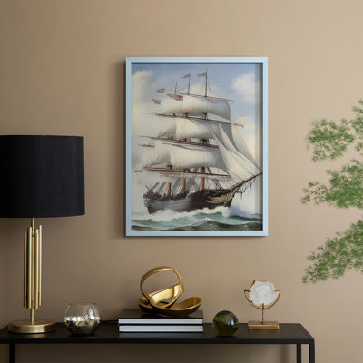 NAUTICAL Series Lxxvi, reproduction encadrée - bois massif