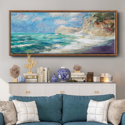 The Coast at Port d`Amont, Rough Sea, 1886 - Framed Canvas