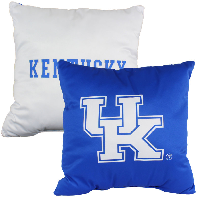 Coussin décoratif 16 po x 16 po South Carolina Gamecocks - 2 couleurs, logo unique des deux côtés, Wildcats de Kentucky