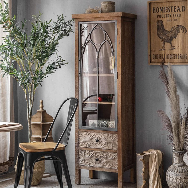 Vitrines en bois massif Burlywood