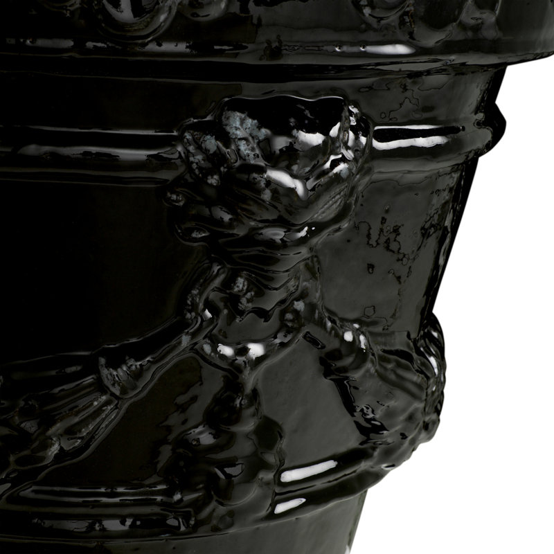 Toulon Ceramic Planter, Black