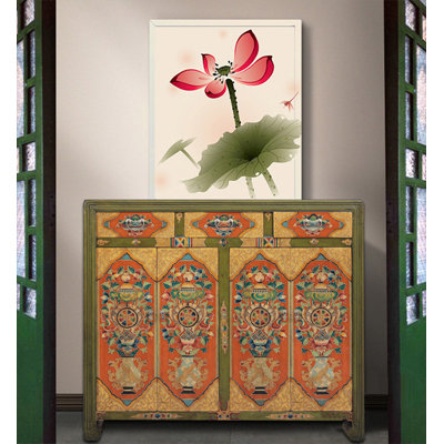 New Chinese-style distressed painted multifunctional shoe cabinet
