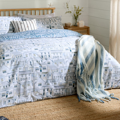 Abersoch Cotton No Pattern Duvet Cover Set with Pillowcases Included