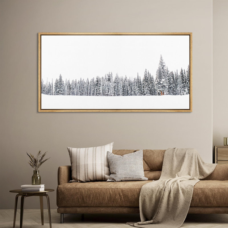 Nature, paysage, neige, forêt, tranquille, paysage blanc, rétro, H 30 po x l 60 po, Naturel