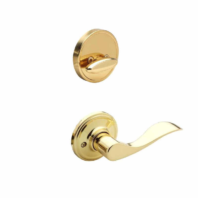 Waverlie Interior Dummy Entry Set, Left, Polished Brass
