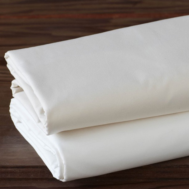 Drap-housse en flanelle Cloud Cloud, Drap-housse de taille double, Ivoire