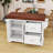 Versatile Rolling Kitchen Cart with Storage Drawers, Thick Tabletop and Lockable Wheels-1643760966