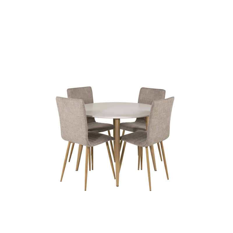 Toth 4 - Person Dining Set, White