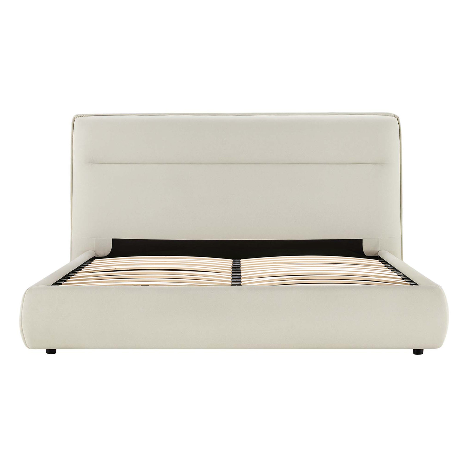 Micah Velvet Upholstered Bed, Queen, Gray