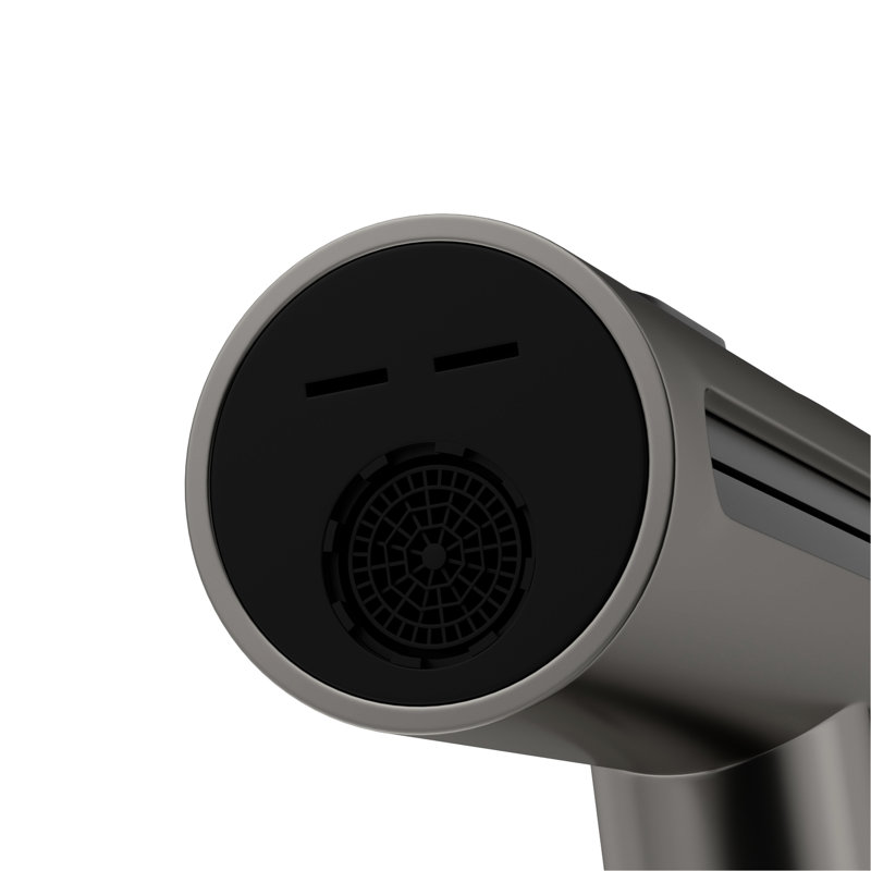 Robinet de cuisine noir en acier inoxydable à 4 modes de jet, fonction rétractable à 360 °, fonctionnalité Splash, cartouche en céramique, guide d'installation, robinet de cuisine à bec verseur de 8,82 pouces de hauteur en acier inoxydable, réglages pour
