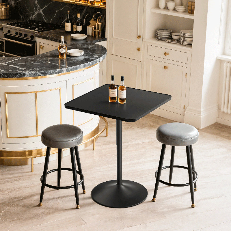 Table bistro Bistro, L 23,6 po x L 23,6 po, Noir