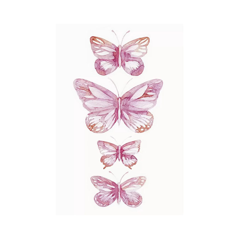 Décoration murale papillons pour enfants, H 12 po x l 8 po x P 0,75 po, Toile tendue