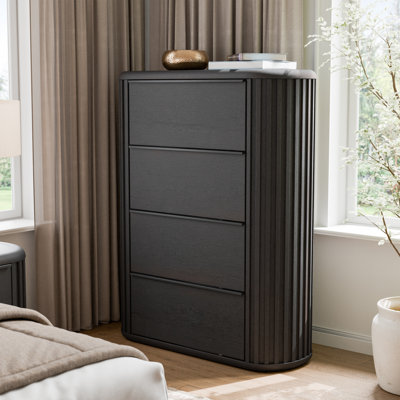 Anatolija Varghese 4-Drawer Solid Wood Chest