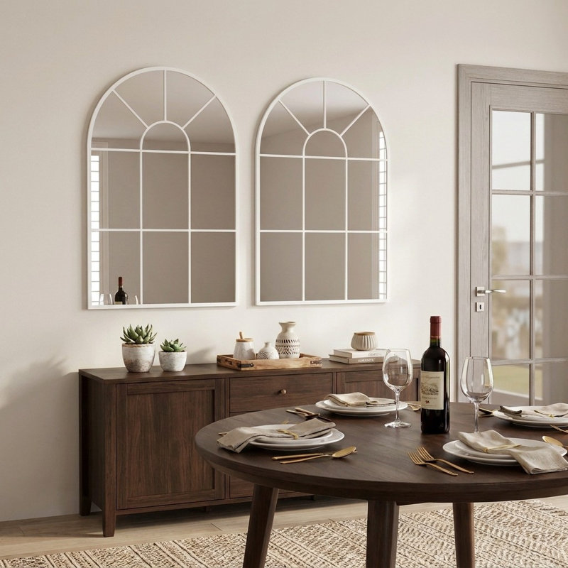 Arch Wall Mirror, White