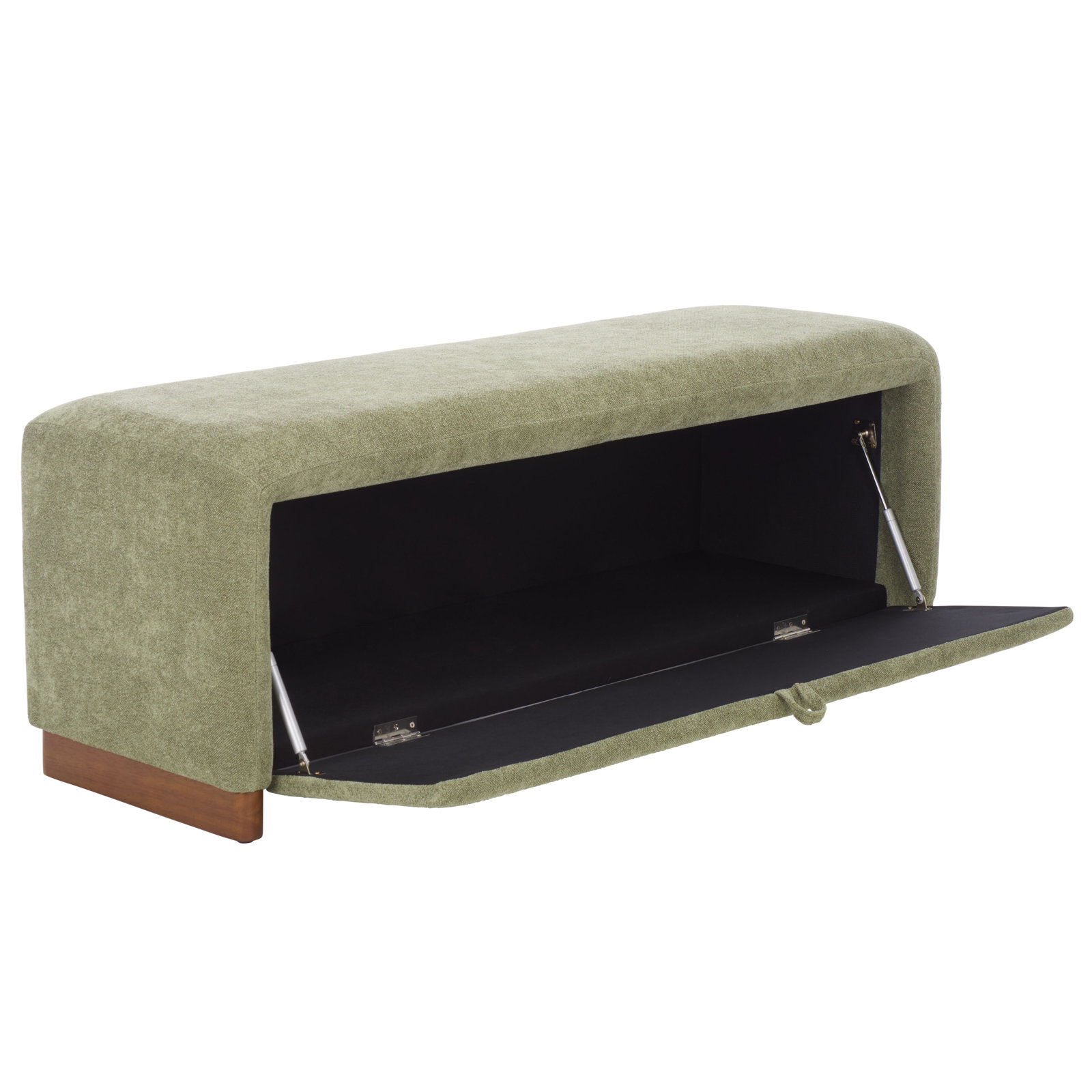 51" Linen Entryway Bench, Moss