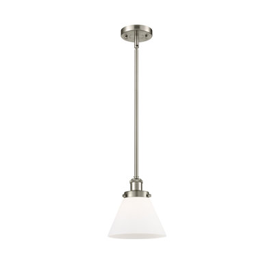 Mini-luminaire suspendu à tige 1 lumière 8 po Ballston Urban Cone