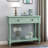 Daisy Series Console Table Traditional Design With Two Drawers And Bottom Shelf Acacia Mangium (Retro Blue)-1714005593