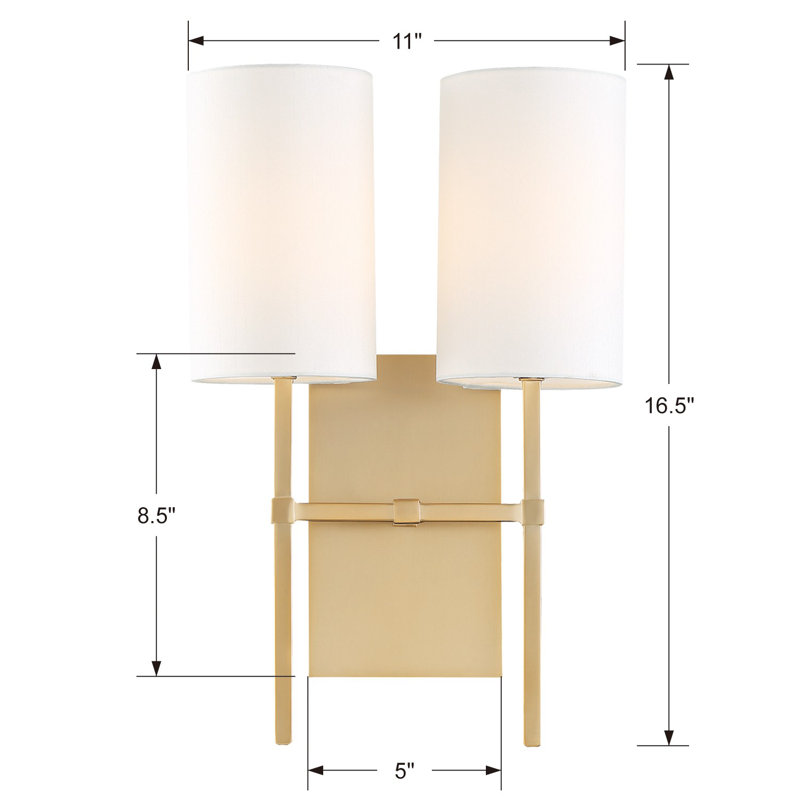 Anacamila 2 - Light Dimmable Wallchiere, Aged Brass