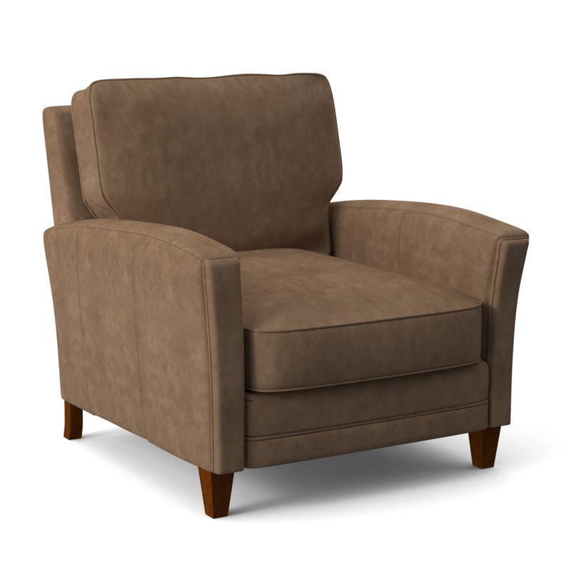 Zion Armchair, New Classiques, Aline Light Gray Stonewash Genuine Leather