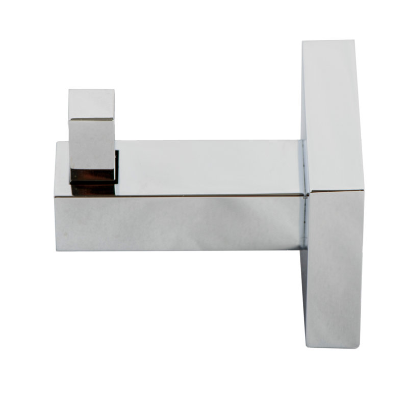 Capri Wall Mounted Brass Toilet Paper Holder and Robe Hook Set, Polished Chrome
