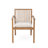 Outdoor Dining Chairs 2 - Piece Wood Frame, Comfortable Foam Filled Seats, Waterproof Covers, 400 Lbs Capacity, Brown And Beige For Patios Patio Chair Of Wood, Seating With Removable Cushions,