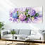 «Hydrangea», impression sur toile tendue à l'aquarelle sur toile, ensemble de 3-1167393771