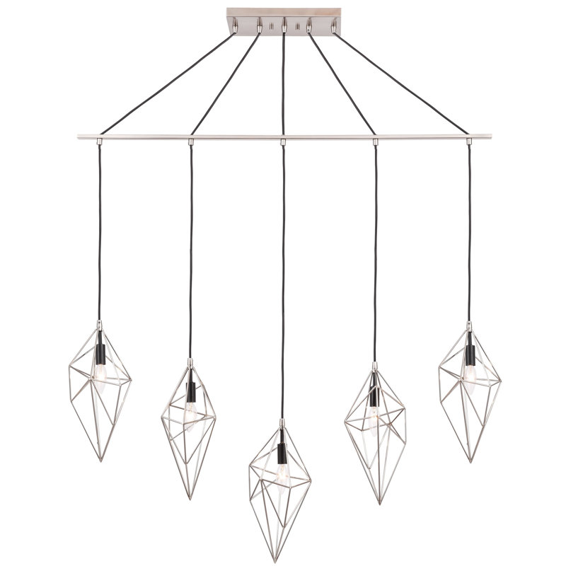 Luverne 5 - Light Cluster Pendant, Nickel