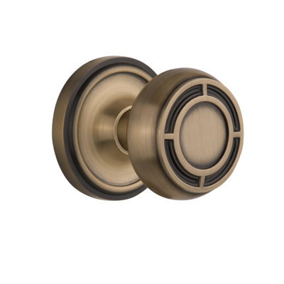 Mission Interior Mortise Door Knob with Classic Rosette