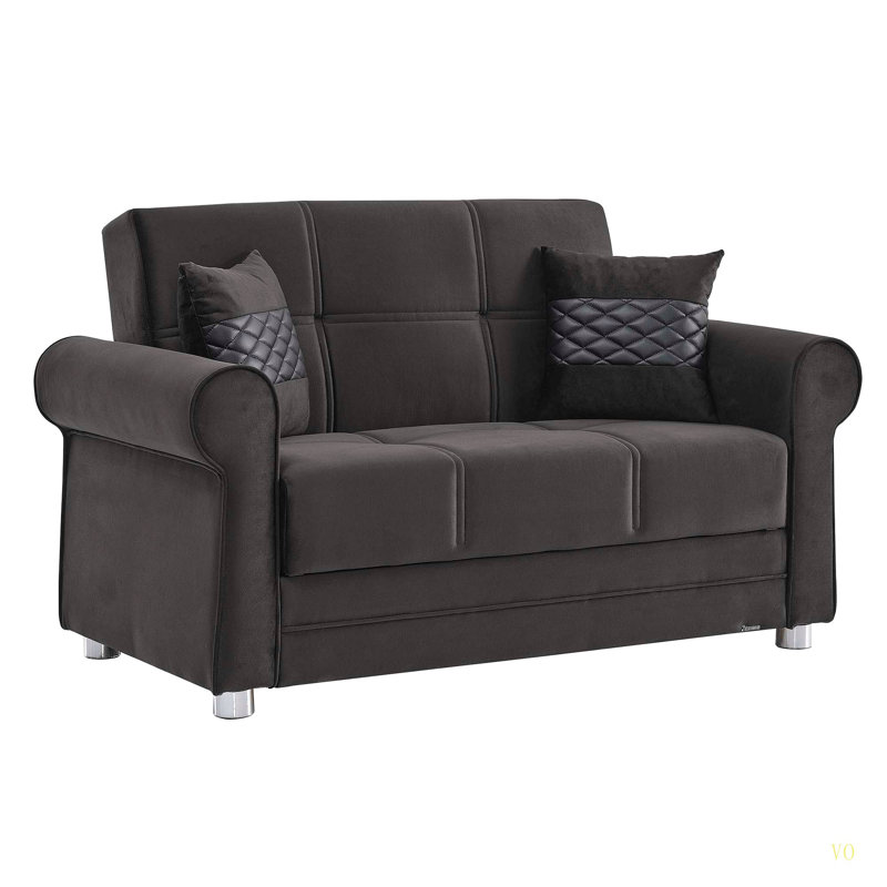 Canapé convertible avec rangement Primenest Liora Collection, Noir