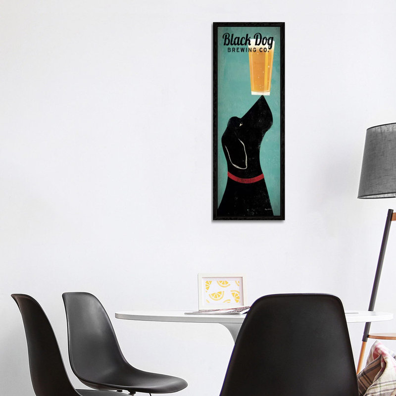 Black Dog Brewing Co. by Ryan Fowler - Wrapped Canvas Panoramic Print, 121.92 cm H x 40.64 cm W, Black Floater Framed