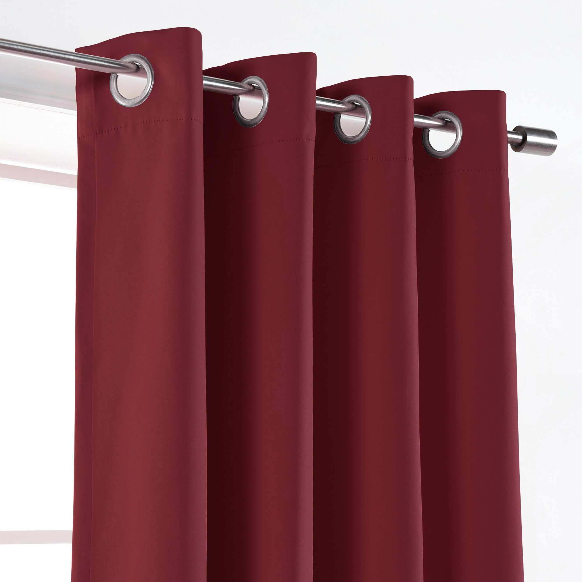 Schaeffer Blackout Curtain, 52" W x 84" L, Burgundy