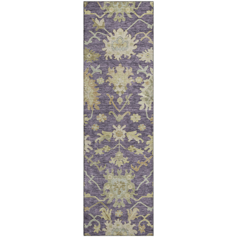 Premium Machine Washable Gurubaksh AMF1150 Global Rug, Runner 2'3" x 7'6"