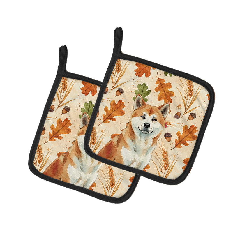 Paire de porte-casseroles rouges Akita Heirloom