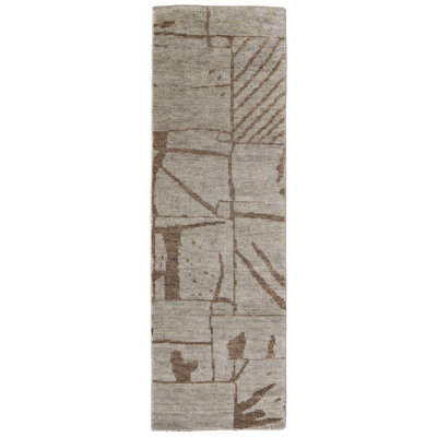 Sutton Transitional Abstract, Tan/Orange Area Rug